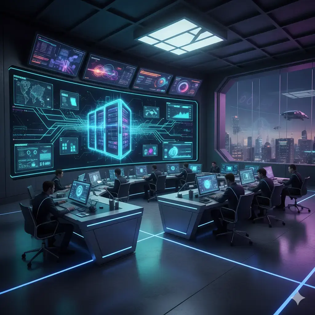 Equipo evaluando infraestructura IT